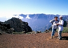Wanderer beim Pico de la Nieve, am Ostrand der Caldera de Taburiente (2123 m). : Berge, Irmela, Andrea